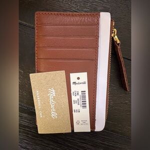 NEW Madewell the essential zip card case wallet